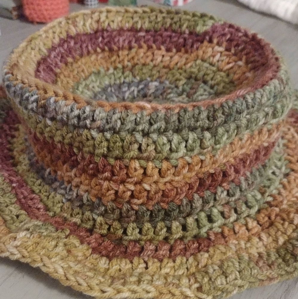 Ruffle crochet bucket fishermen's hat